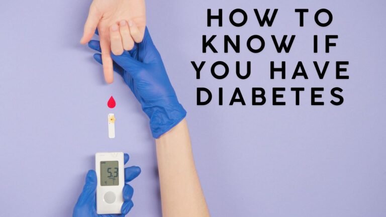 How to know if you have diabetes